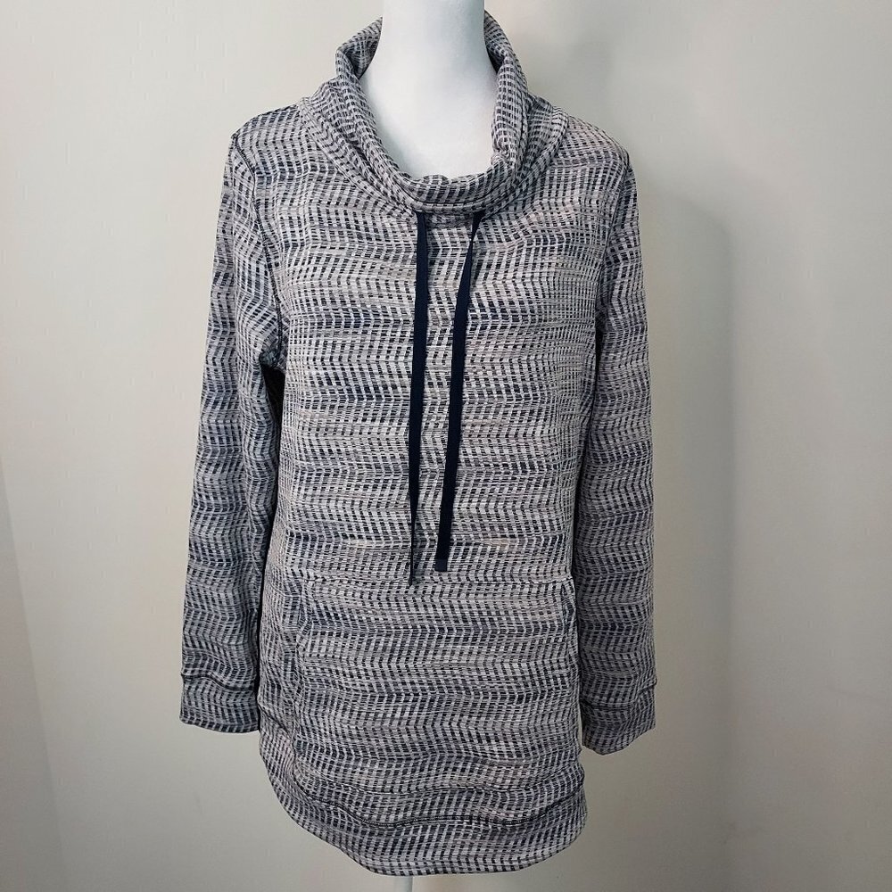 T by Talbots Funnel Neck Long Sleeve Pullover Sweatshirt
